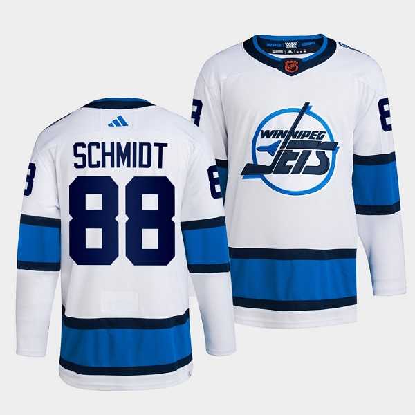 Men%27s Winnipeg Jets #88 Nate Schmidt White 2022 Reverse Retro Stitched Jersey Dzhi->hartford whalers->NHL Jersey